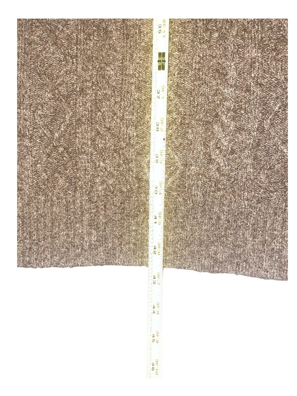 Current Air Sleeveless Cable-Knit Maxi Midi Dress in Brown